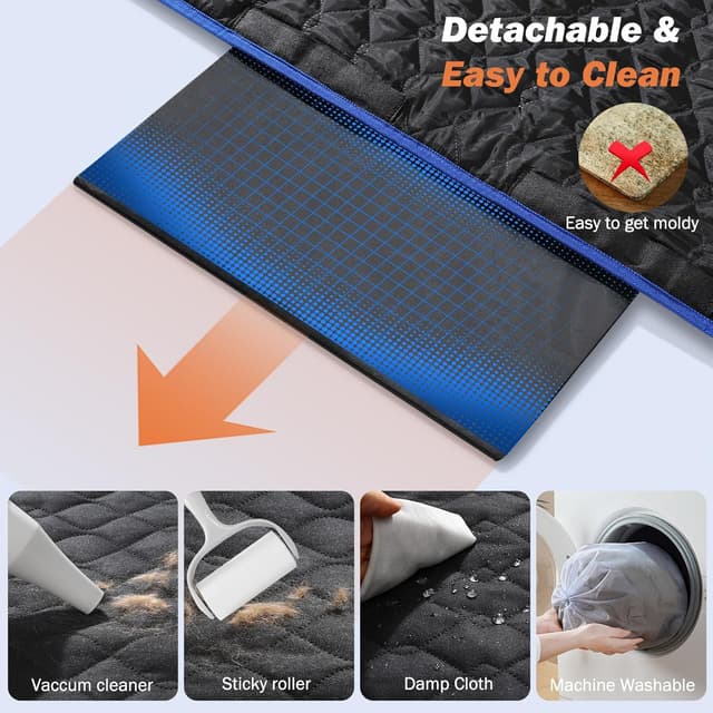 Thumbnail 6 de Tivray Dog Car Seat Cover for Back Seat with Back Seat Extender and Hard Bottom