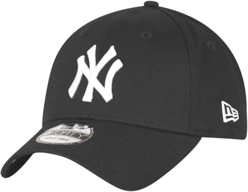 Detalle de New Era 9FORTY Yankees de algodón (hombre) en negro, talla única