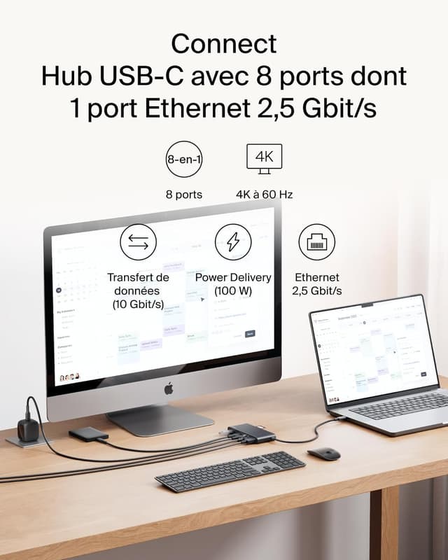 Thumbnail 1 de Belkin Connect Hub USB C 8-en-1