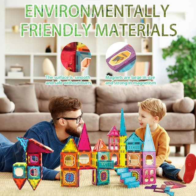Detalle 2 de Beeyouk Bloques Magnéticos 56 piezas