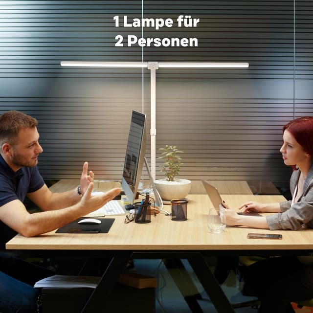 Thumbnail 6 de APMIEK Doppelkopf Schreibtischlampe 24W