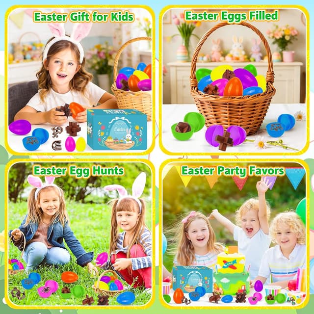 Detalle de CHILDGO Easter Basket Stuffers 24-Pack Puzzle Toys for Kids, Teens & Adults