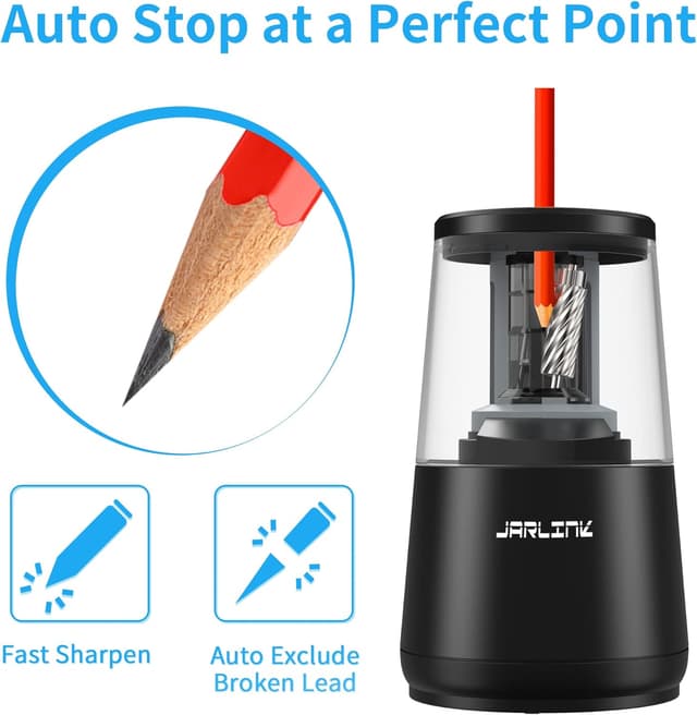 Detalle de JARLINK Electric Pencil Sharpener for No.2 Pencils ✏