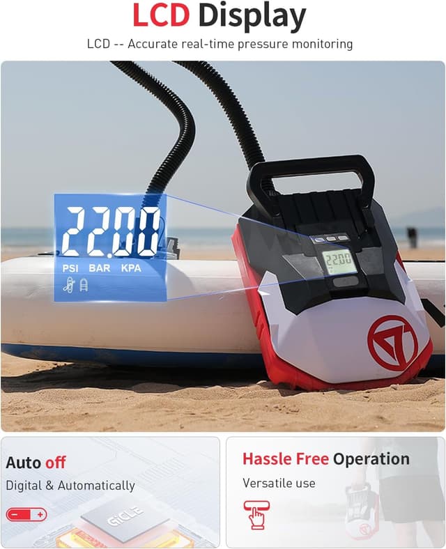 Thumbnail 3 de GICLE Paddle Board Pump 22 PSI electric pump 🏄♀