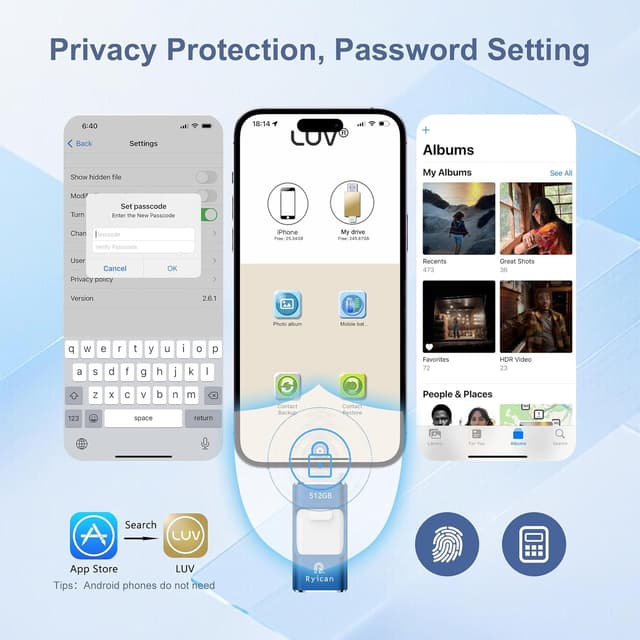 Detalle de Ryican Chiavetta USB 512GB per Phone