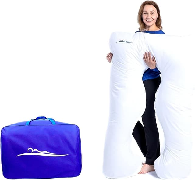 Thumbnail 5 de MAKOSAS KomfortKissen ORIGINAL Premium Kühlendes Seitenschläferkissen (Grau, Bambus) – 100 x 150 cm