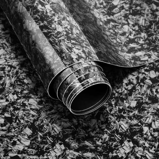 Detalle de Foneso Forged Carbon Folie (Silber) – 150 x 30 cm Carbon-Vinyl für Auto-Schutz & DIY-Wrap