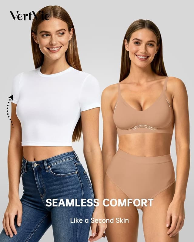 Detalle de Vertvie Womens Seamless Jelly Bra with Gel Support