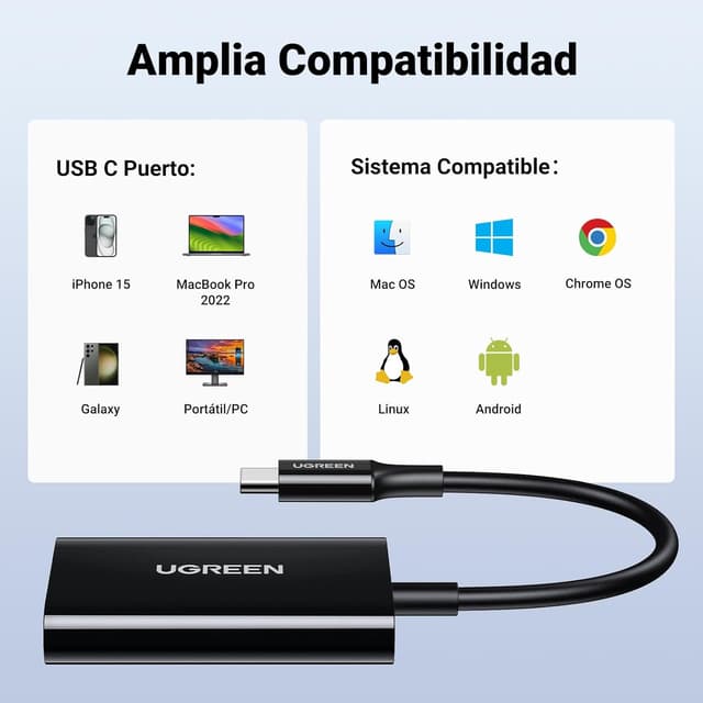 Thumbnail 5 de UGREEN Lector de Tarjetas USB C: Compatible con iPhone y MacBook