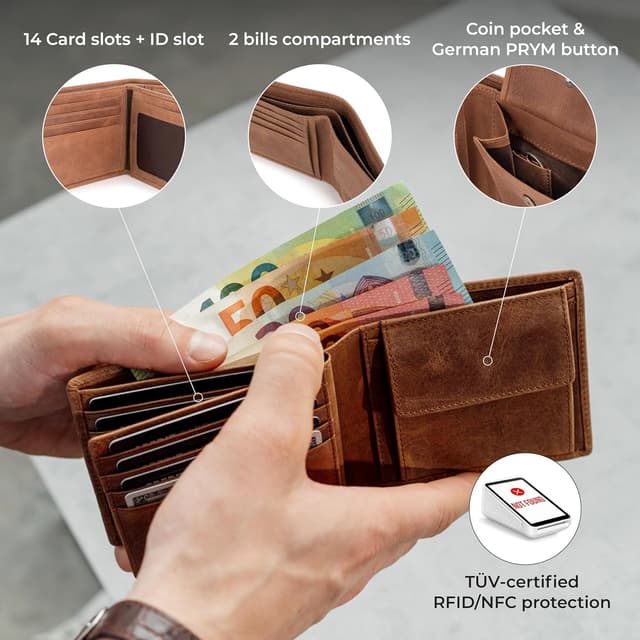 Thumbnail 3 de Berliner Bags Porto Cartera de Piel RFID