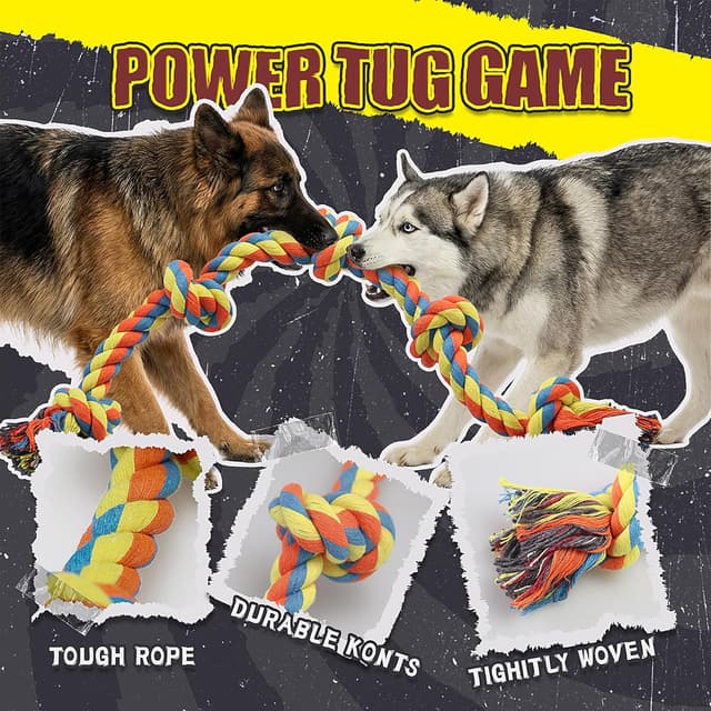 Detalle de GASAPET dog rope toys 9PCS for chewers