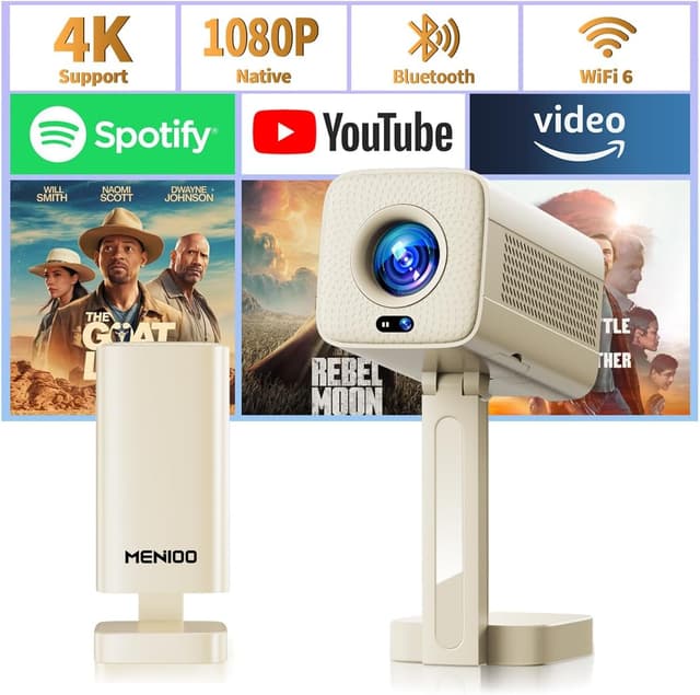 Detalle de Mini Projektor 1080P für WLAN 6, Beige