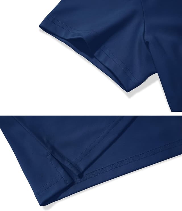 Detalle de KEFITEVD Women’s Short Sleeve Quick Dry Polo Shirt with UPF 50+ Sun Protection