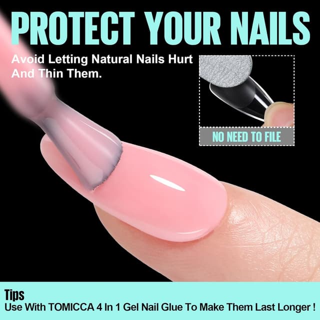 Thumbnail 4 de TOMICCA Almond Medium Nageltips 240 St