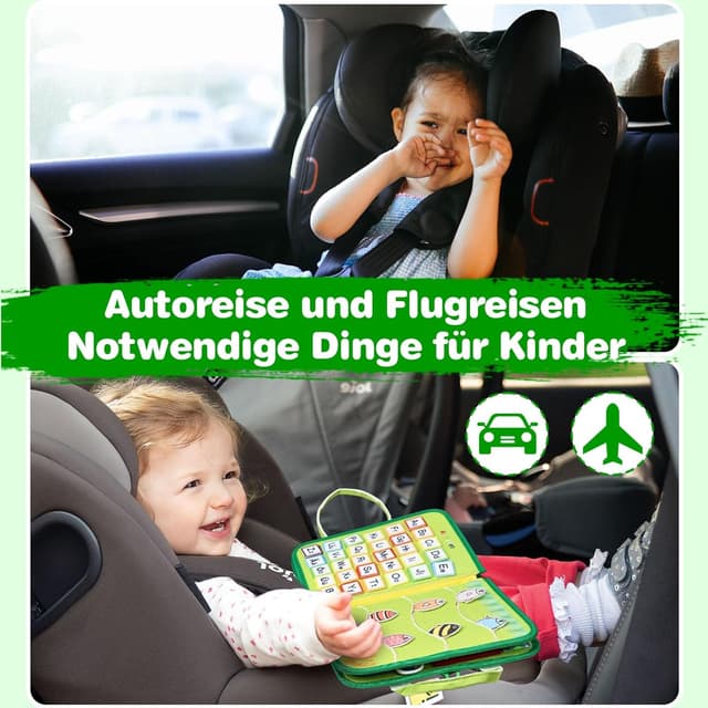 Detalle 2 de JHkim Montessori Busy Board Deutsch grün