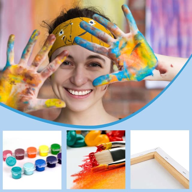 Thumbnail 6 de Reofrey Framed Paint by Numbers Kit for Adults & Beginners (20x30cm) — Canvas Deer Animals