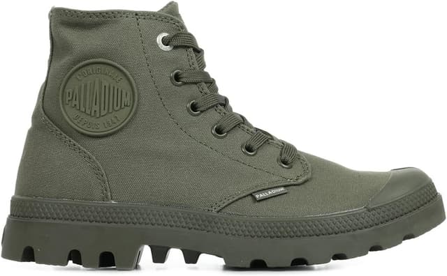 Detalle de Palladium Pampa Hi Mono 73322K76 – Bottes vert olive à lacets