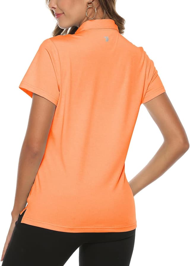 Detalle 2 de YSENTO Damen Golf Poloshirt Kurzarm – schnelltrocknend, atmungsaktiv & UPF 30+