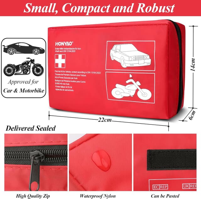 Detalle de HONYAO DIN 13164 car first aid kit