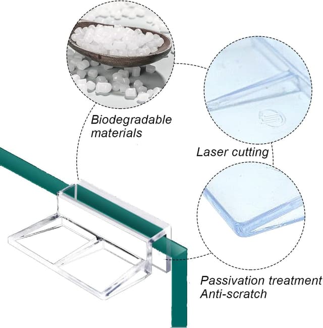 Detalle de RuiChy aquarium lid clips, 10 pack