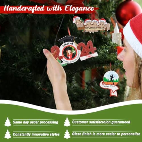 Thumbnail 3 de 2025 Personalized Cat Ornament — Kitten's First Christmas