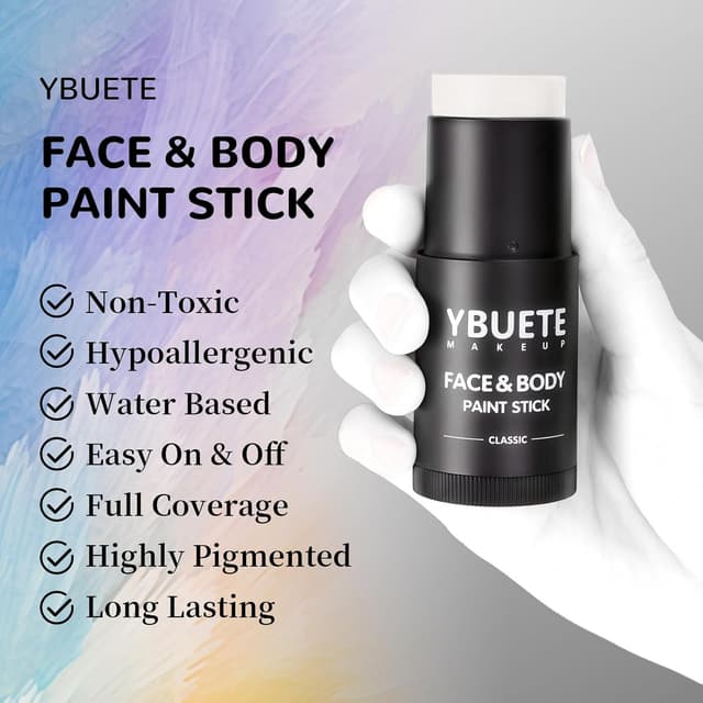 Detalle de YBUETE White Face Paint Stick Skeleton SFX