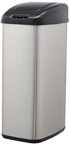 Detalle de Amazon Basics, poubelle à capteur, 50 litres ⚙