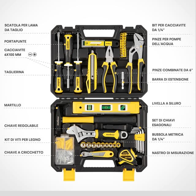 Thumbnail 1 de Enventor Cassetta Attrezzi 158 pezzi