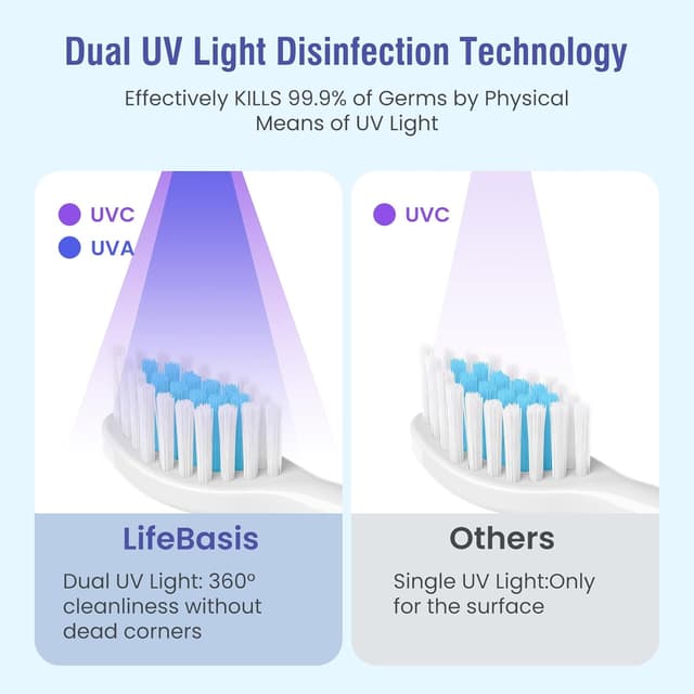 Thumbnail 1 de LifeBasis Porte brosse à dents mural 50 jours 🪥
