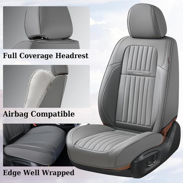 Detalle de Coverado Front Seat Covers 2PCS Gray
