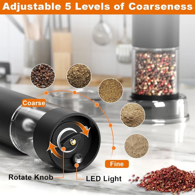 Thumbnail 3 de COKUNST Elektrische Salz und Pfeffermühlen 95 ml 🧂