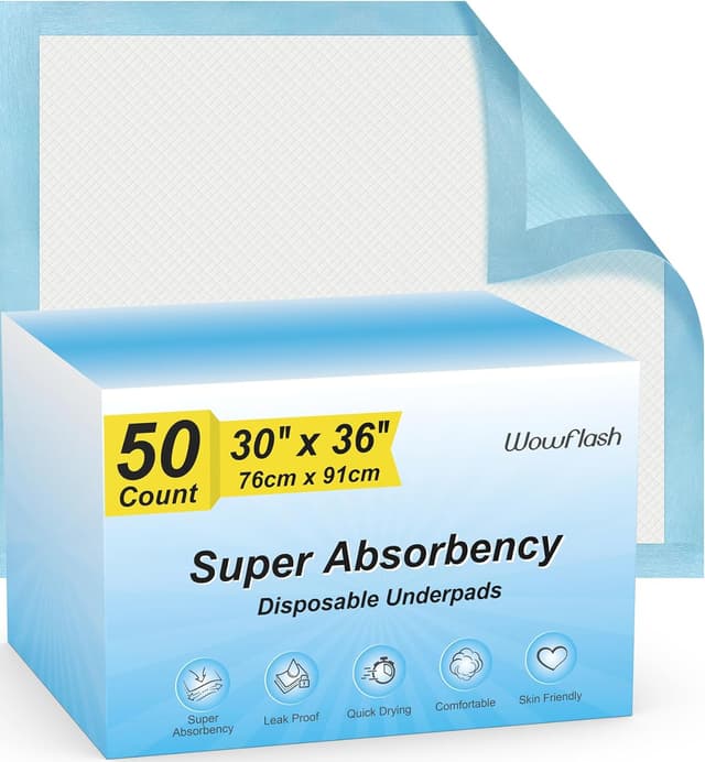 Imagen de Wowflash Disposable Pads 30 x 36 inches, 50 pk en OfertitasTOP