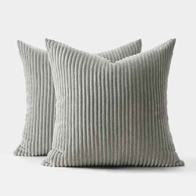 Thumbnail 5 de Topfinel Fundas Cojines Grises 65x65 Pana para Sofá 🛋