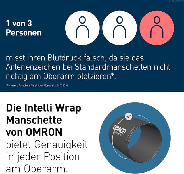 Detalle 2 de OMRON X7 Oberarm-Blutdruckmessgerät 2 Benutzer 🩺