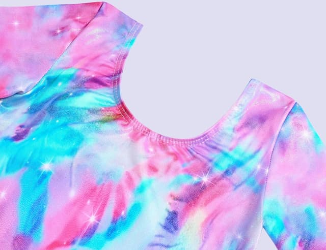 Detalle de Nokecina Girls Long Sleeve Gymnastics Leotard