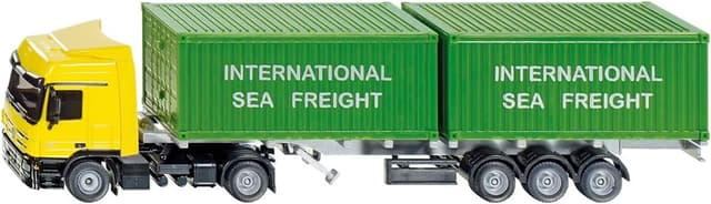 Detalle de siku 3921 LKW mit Container 1:50 Gelb Grün