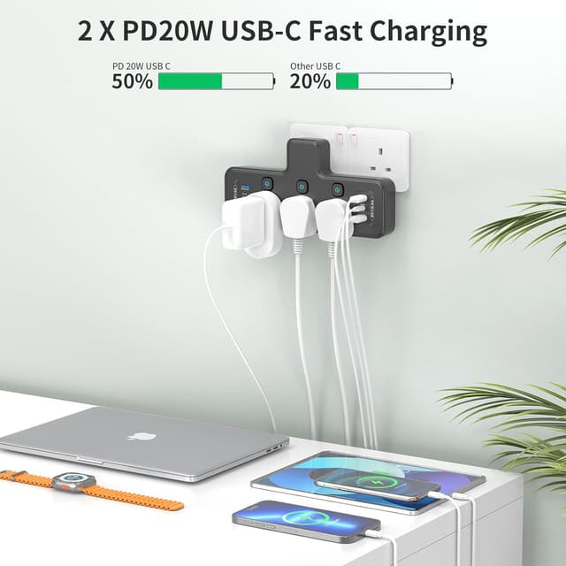 Detalle 1 de PD40W 9‑in‑1 USB‑C Multi Plug Adapter ⚡
