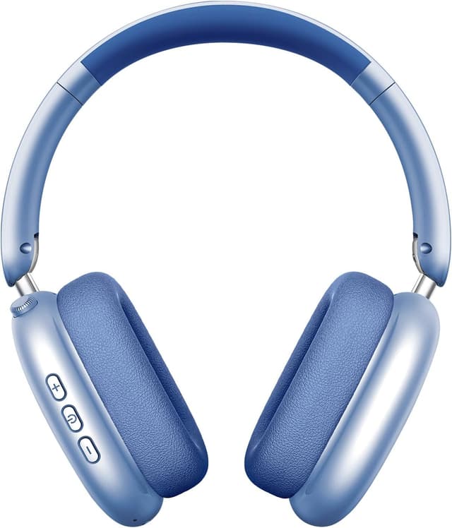 Detalle de Wentronic Y01 Noise-Cancelling Over-Ear-Kopfhörer (Bluetooth 5.3, bis 48 h, faltbar) – Blau