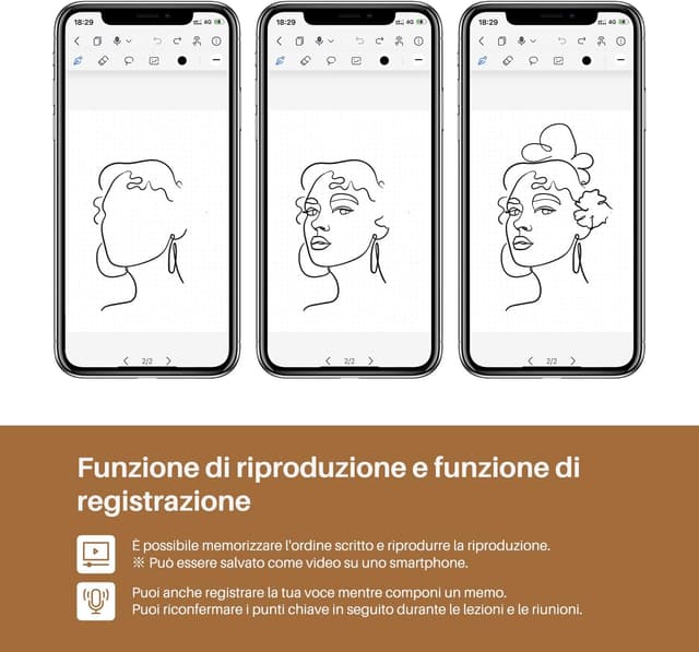 Detalle de HUION Note X10 taccuino digitale A5 Bluetooth 5.0 con 8.192 livelli di pressione