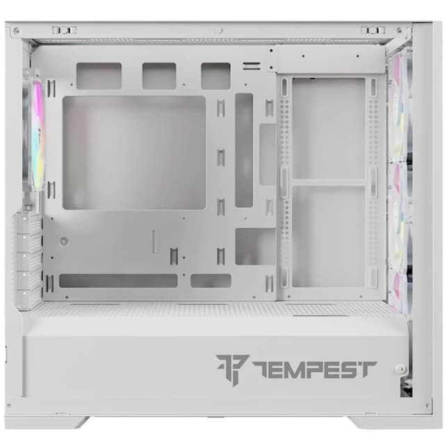 Detalle 2 de Tempest Stronghold ARGB caja M-ATX blanca con cristal