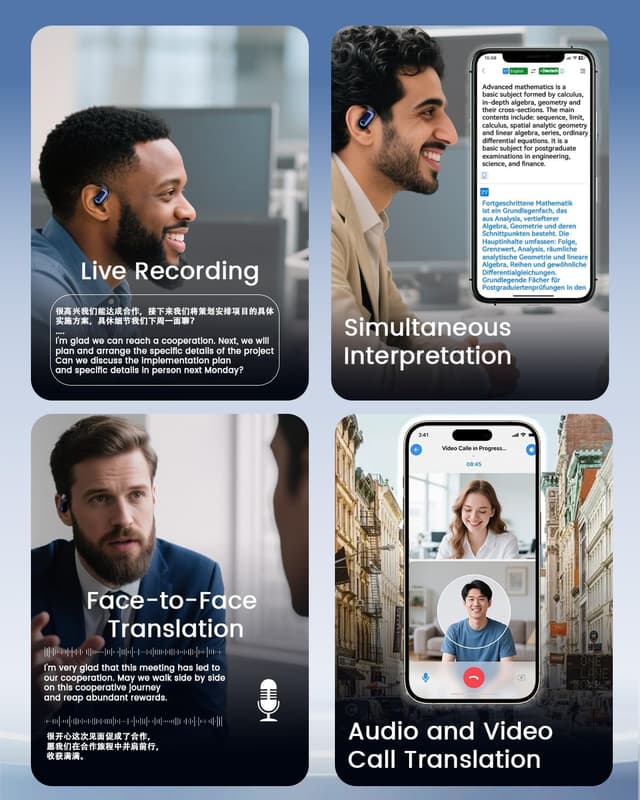 Thumbnail 4 de ANSTEN AI Cuffie Traduzione Simultanea 134 lingue