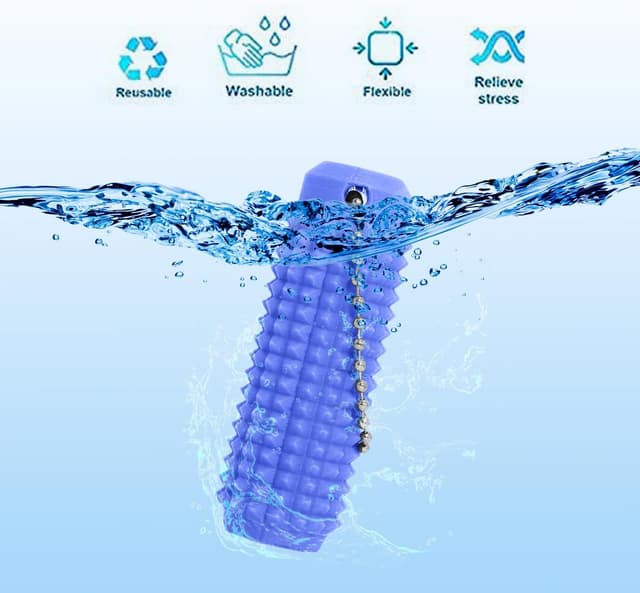 Detalle de XNJAMG Little Ouchies Fidget Toys spiky pain-stim keychain for stress and anxiety relief (1 pc, Black)