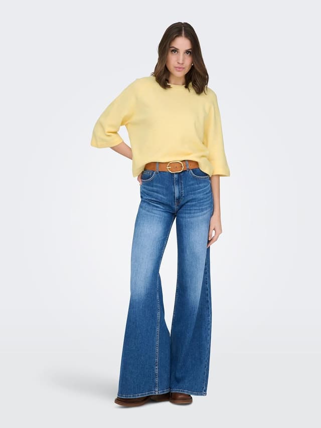 Detalle de ONLY Damen Strickpullover ONLSIMONI – Longsleeve für informellen Komfort