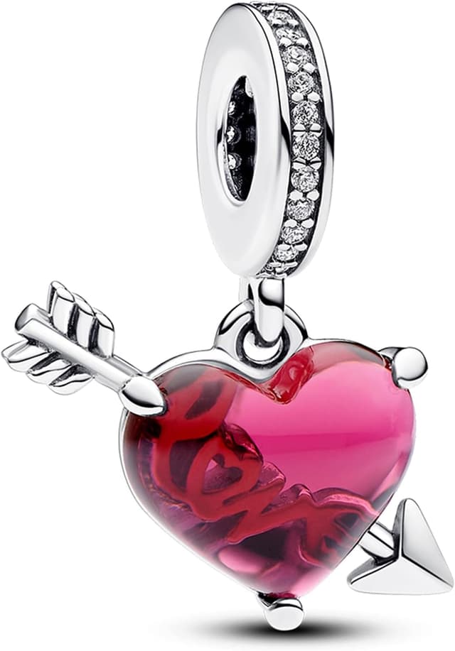 Detalle de Rimgoris charm 925 in argento sterling con simboli romantici per bracciali e collane