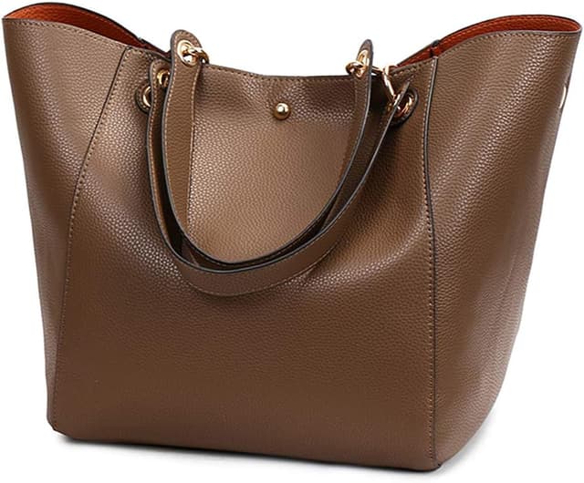 Detalle de Pahajim Women’s Large Tote Bag in PU Leather (Waterproof) with Removable Strap & Inner Pouch