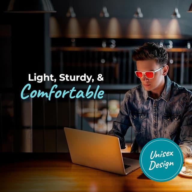 Detalle 2 de Sleep ZM Blue Light Blocking & Light Sensitivity Glasses with Amber Lenses (8 Lens Types)