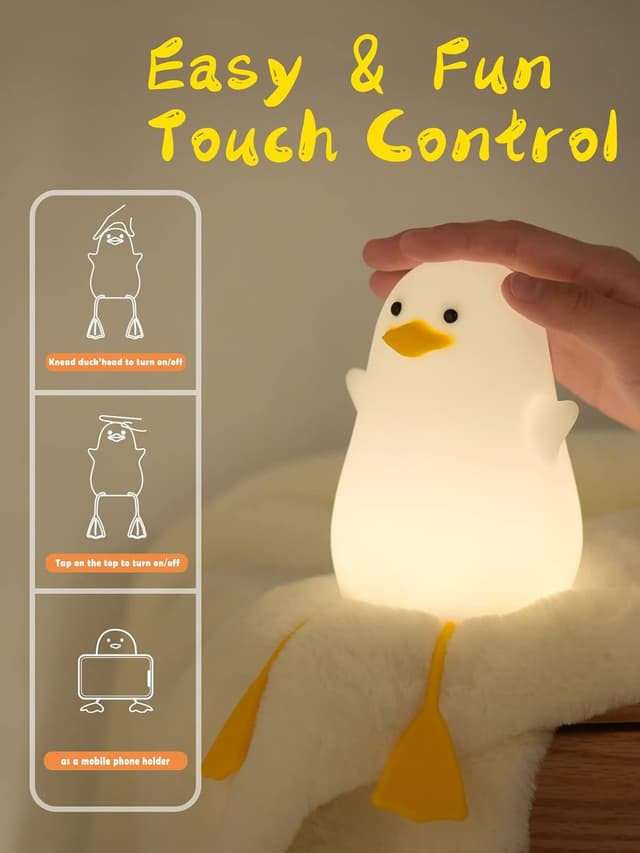 Detalle de Duck night light for kids, USB LED