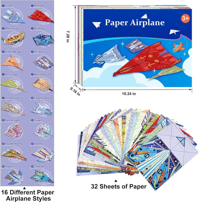 Thumbnail 6 de Paper Airplane Kits 16 Designs, 32 Sheets 📝✈