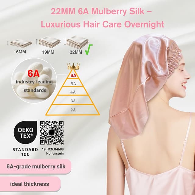 Detalle 2 de townssilk cuffia da notte in seta 22 Momme