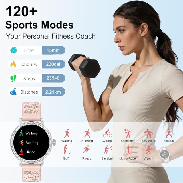 Detalle 2 de fitonyo smartwatch donna 1,27 pollici HD